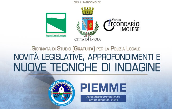 19.11.2021 - Autodromo Imola - Giornata di studio - Novità legislative, approfondimenti e nuove tecniche di indagine