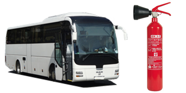 Autobus: non più idonea la dotazione di estintori a polvere